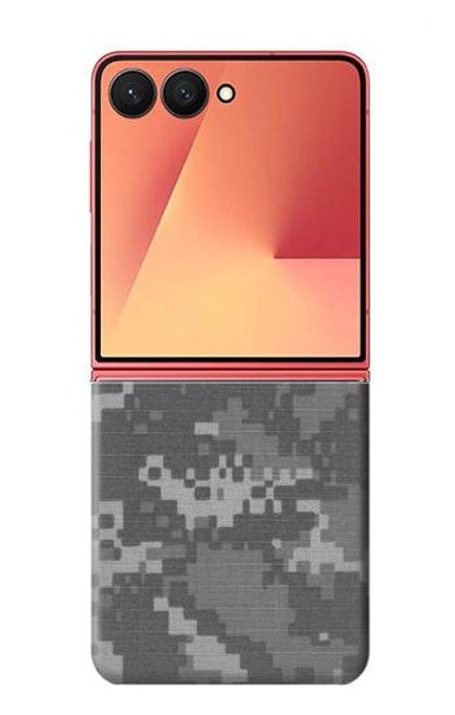S2867 デジタルカモ柄 Army White Digital Camo Samsung Galaxy Z Flip 7 バックケース、フリップケース・カバー