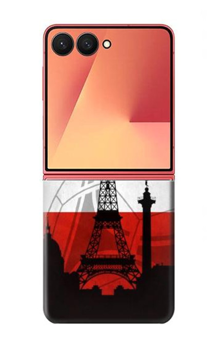 S2980 フランスサッカー France Football Soccer Flag Samsung Galaxy Z Flip 7 バックケース、フリップケース・カバー