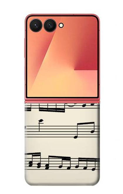 S3082 音楽シート Music Sheet Samsung Galaxy Z Flip 7 バックケース、フリップケース・カバー