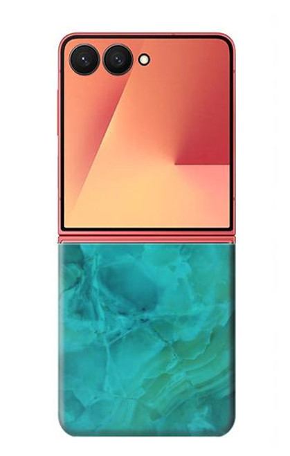 S3147 アクアマーブルストーン Aqua Marble Stone Samsung Galaxy Z Flip 7 バックケース、フリップケース・カバー