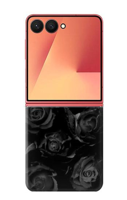 S3153 黒バラ Black Roses Samsung Galaxy Z Flip 7 バックケース、フリップケース・カバー