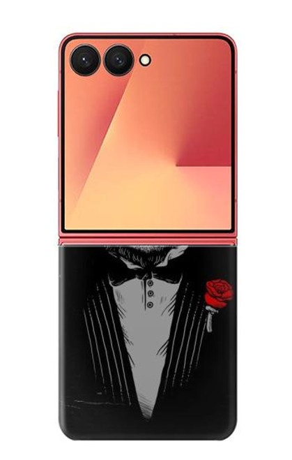 S3167 面白いマフィア猿 Funny Gangster Mafia Monkey Samsung Galaxy Z Flip 7 バックケース、フリップケース・カバー
