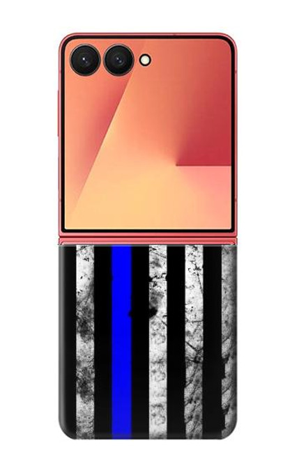 S3244 ブルーラインUSA Thin Blue Line USA Samsung Galaxy Z Flip 7 バックケース、フリップケース・カバー
