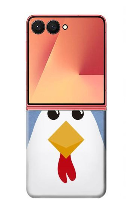 S3254 鶏の漫画 Chicken Cartoon Samsung Galaxy Z Flip 7 バックケース、フリップケース・カバー