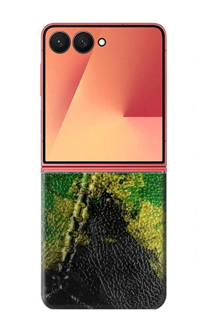 S3319 ジャマイカの旗ビンテージフットボールのグラフィック Jamaica Flag Vintage Football Graphic Samsung Galaxy Z Flip 7 バックケース、フリップケース・カバー