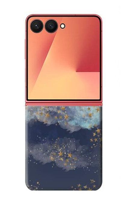 S3364 金星空 Gold Star Sky Samsung Galaxy Z Flip 7 バックケース、フリップケース・カバー