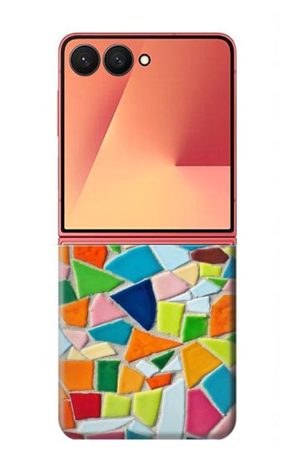 S3391 モザイクアートグラフィック Abstract Art Mosaic Tiles Graphic Samsung Galaxy Z Flip 7 バックケース、フリップケース・カバー