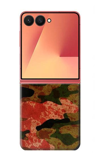 S3393 カモフラージュ 血液 Camouflage Blood Splatter Samsung Galaxy Z Flip 7 バックケース、フリップケース・カバー