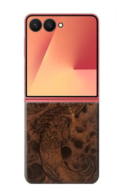 S3405 魚のタトゥーグラフィックプリント Fish Tattoo Leather Graphic Print Samsung Galaxy Z Flip 7 バックケース、フリップケース・カバー