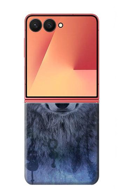 S3410 狼 ドリームキャッチャー Wolf Dream Catcher Samsung Galaxy Z Flip 7 バックケース、フリップケース・カバー