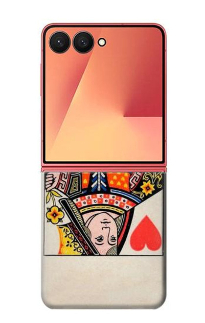 S3429 クイーンハートカード Queen Hearts Card Samsung Galaxy Z Flip 7 バックケース、フリップケース・カバー