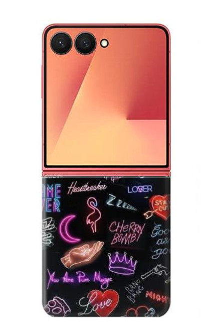 S3433 ビンテージネオングラフィック Vintage Neon Graphic Samsung Galaxy Z Flip 7 バックケース、フリップケース・カバー