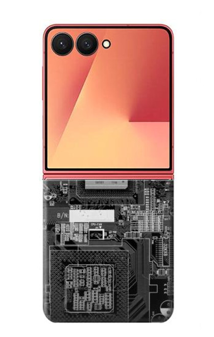 S3434 バグ回路基板のグラフィック Bug Circuit Board Graphic Samsung Galaxy Z Flip 7 バックケース、フリップケース・カバー