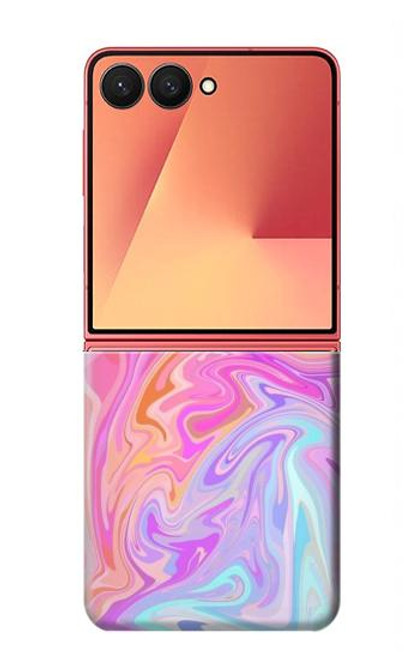 S3444 デジタルアートカラフルな液体 Digital Art Colorful Liquid Samsung Galaxy Z Flip 7 バックケース、フリップケース・カバー