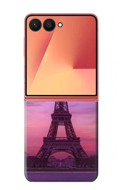 S3447 エッフェルパリの夕日 Eiffel Paris Sunset Samsung Galaxy Z Flip 7 バックケース、フリップケース・カバー