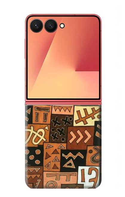 S3460 マリ芸術 Mali Art Pattern Samsung Galaxy Z Flip 7 バックケース、フリップケース・カバー