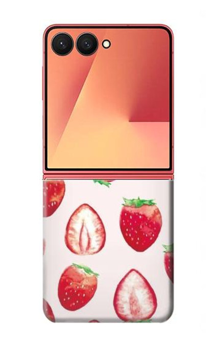 S3481 イチゴ Strawberry Samsung Galaxy Z Flip 7 バックケース、フリップケース・カバー