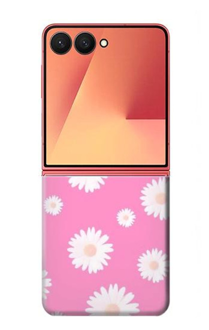 S3500 ピンクの花柄 Pink Floral Pattern Samsung Galaxy Z Flip 7 バックケース、フリップケース・カバー