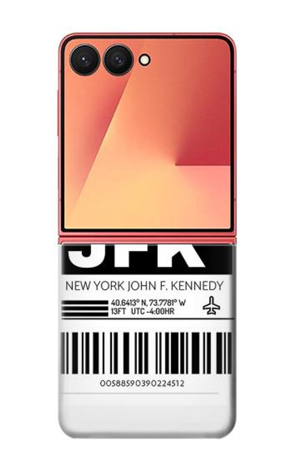 S3664 航空会社の旅行手荷物ラベル Airline Travel Luggage Label Samsung Galaxy Z Flip 7 バックケース、フリップケース・カバー