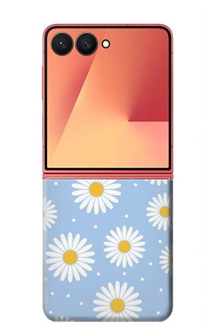 S3681 デイジーの花のパターン Daisy Flowers Pattern Samsung Galaxy Z Flip 7 バックケース、フリップケース・カバー