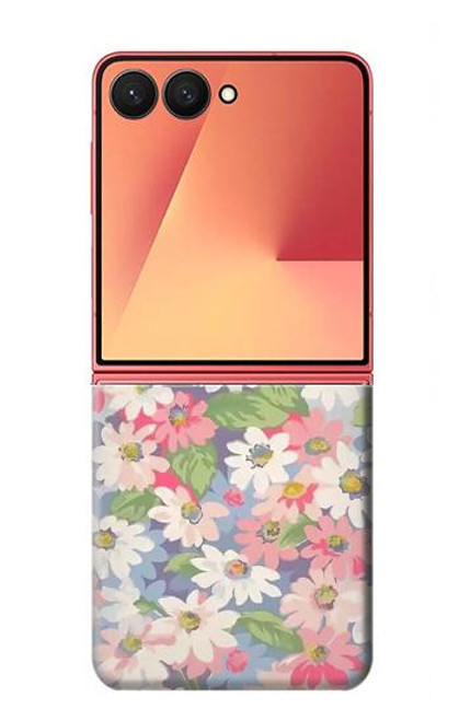 S3688 花の花のアートパターン Floral Flower Art Pattern Samsung Galaxy Z Flip 7 バックケース、フリップケース・カバー