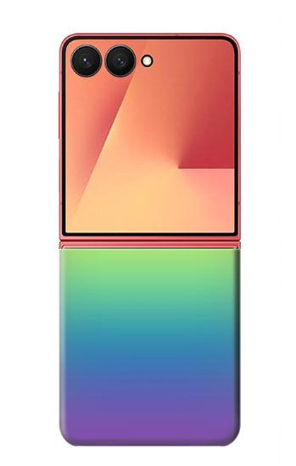 S3698 LGBTグラデーションプライドフラグ LGBT Gradient Pride Flag Samsung Galaxy Z Flip 7 バックケース、フリップケース・カバー