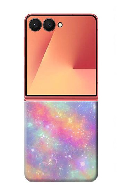 S3706 パステルレインボーギャラクシーピンクスカイ Pastel Rainbow Galaxy Pink Sky Samsung Galaxy Z Flip 7 バックケース、フリップケース・カバー