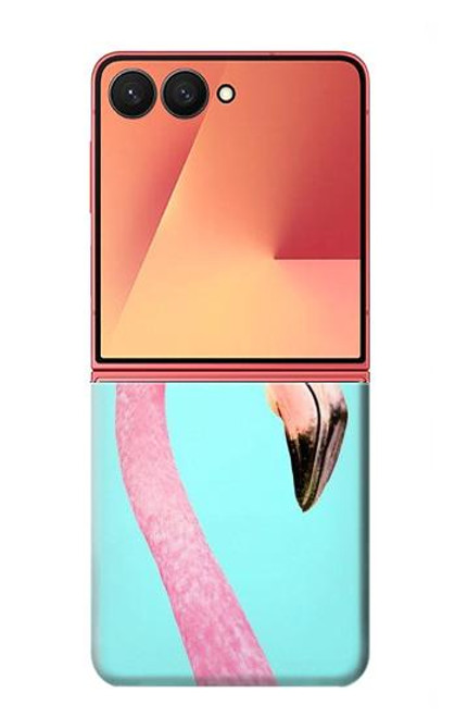 S3708 ピンクのフラミンゴ Pink Flamingo Samsung Galaxy Z Flip 7 バックケース、フリップケース・カバー