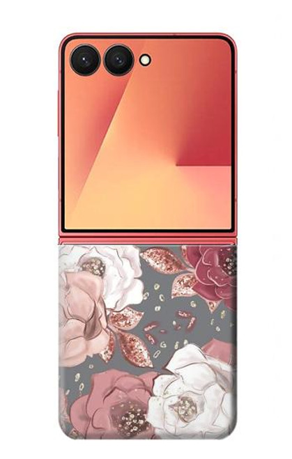 S3716 バラの花柄 Rose Floral Pattern Samsung Galaxy Z Flip 7 バックケース、フリップケース・カバー