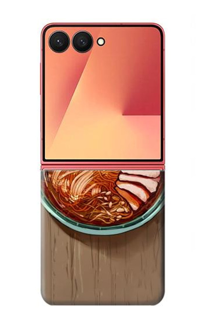 S3756 ラーメン Ramen Noodles Samsung Galaxy Z Flip 7 バックケース、フリップケース・カバー