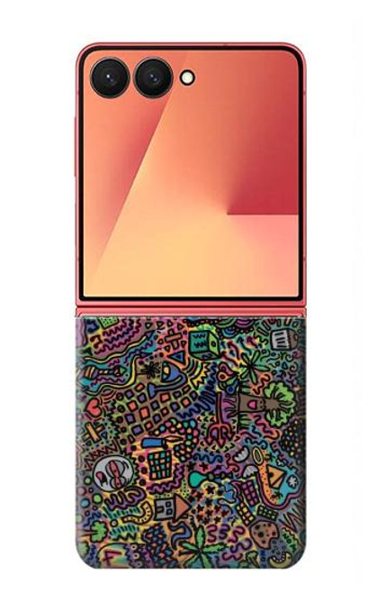 S3815 サイケデリックアート Psychedelic Art Samsung Galaxy Z Flip 7 バックケース、フリップケース・カバー