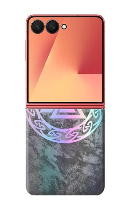 S3833 Walknat オーディン Watans Knot Hrungnir Heart Valknut Odin Wotans Knot Hrungnir Heart Samsung Galaxy Z Flip 7 バックケース、フリップケース・カバー