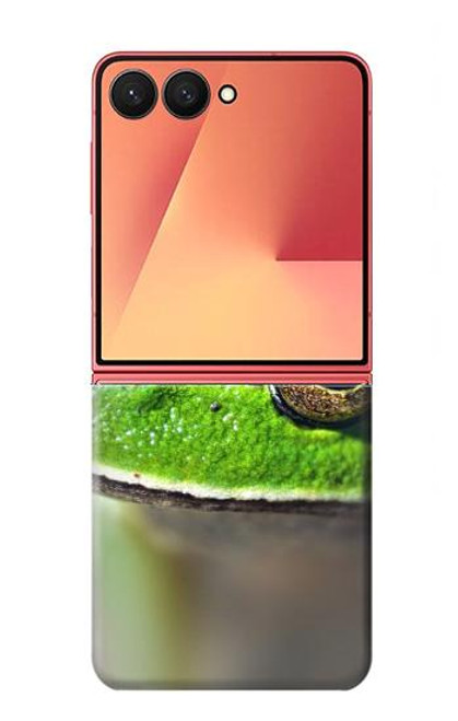 S3845 緑のカエル Green frog Samsung Galaxy Z Flip 7 バックケース、フリップケース・カバー