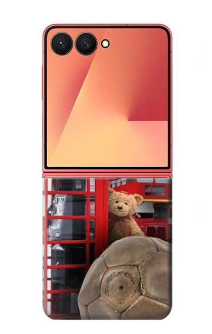 S3856 ヴィンテージ ロンドン ブリティッシュ Vintage London British Samsung Galaxy Z Flip 7 バックケース、フリップケース・カバー