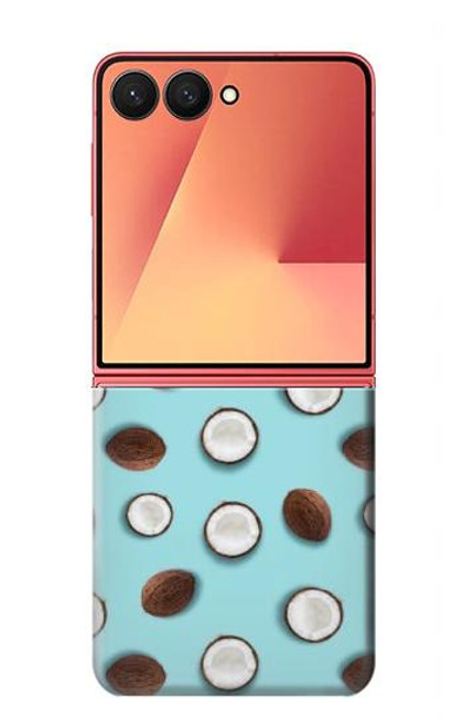 S3860 ココナッツドット柄 Coconut Dot Pattern Samsung Galaxy Z Flip 7 バックケース、フリップケース・カバー