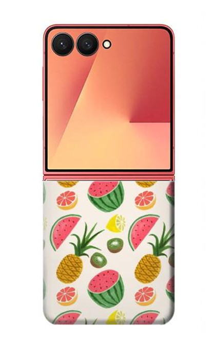 S3883 フルーツ柄 Fruit Pattern Samsung Galaxy Z Flip 7 バックケース、フリップケース・カバー
