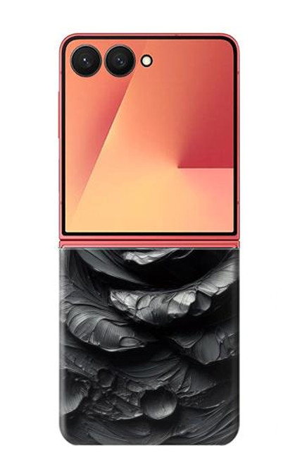 S3969 黒いバラの力強い筆遣い Black Rose Hard Brush Stroke Samsung Galaxy Z Flip 7 バックケース、フリップケース・カバー