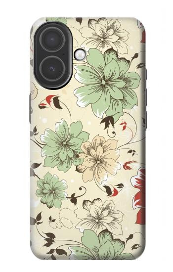 S2179 ヴィンテージ花のパターン Flower Floral Vintage Art Pattern iPhone 17 バックケース、フリップケース・カバー