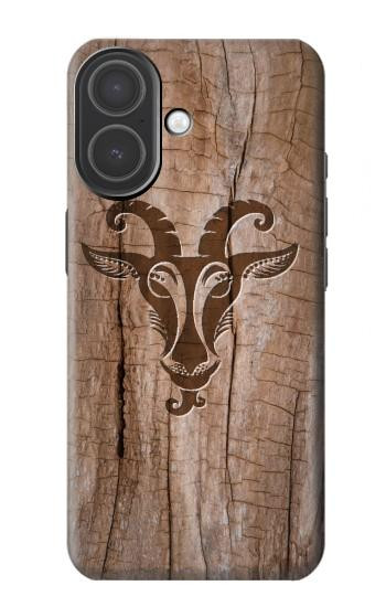 S2183 ヤギ 木材 グラフィックプリント Goat Wood Graphic Printed iPhone 17 バックケース、フリップケース・カバー