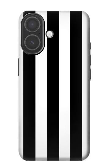 S2297 黒と白の縦縞 Black and White Vertical Stripes iPhone 17 バックケース、フリップケース・カバー