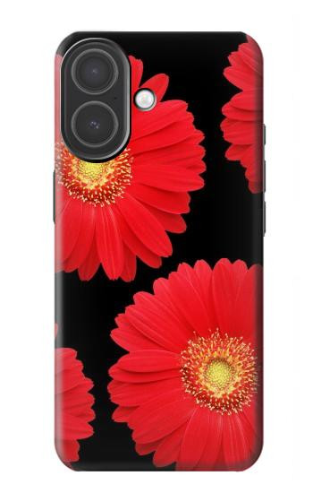 S2478 赤デイジーの花 Red Daisy flower iPhone 17 バックケース、フリップケース・カバー
