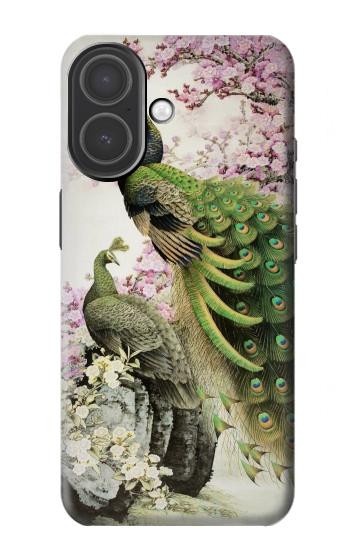 S2773 ピーコック中国の絵画 Peacock Chinese Brush Painting iPhone 17 バックケース、フリップケース・カバー