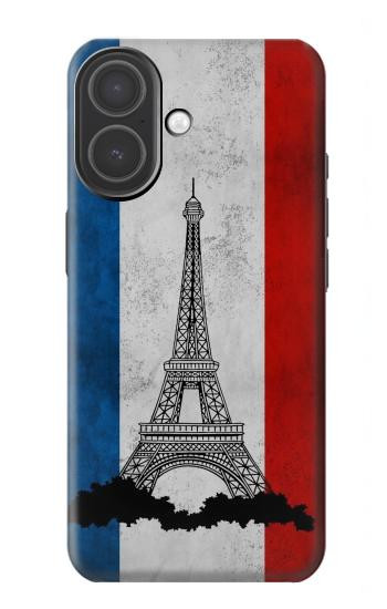 S2859 ヴィンテージフランスの旗エッフェル塔 Vintage France Flag Eiffel Tower iPhone 17 バックケース、フリップケース・カバー