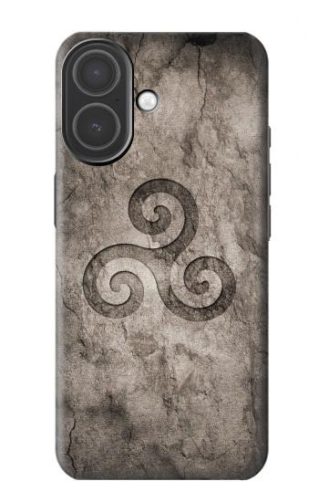 S2892 三脚巴シンボル Triskele Symbol Stone Texture iPhone 17 バックケース、フリップケース・カバー