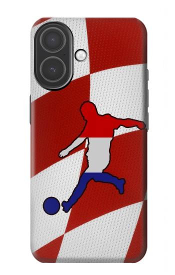 S2993 クロアチアサッカー Croatia Football Soccer Flag iPhone 17 バックケース、フリップケース・カバー