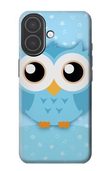 S3029 かわいい青いフクロウ Cute Blue Owl iPhone 17 バックケース、フリップケース・カバー