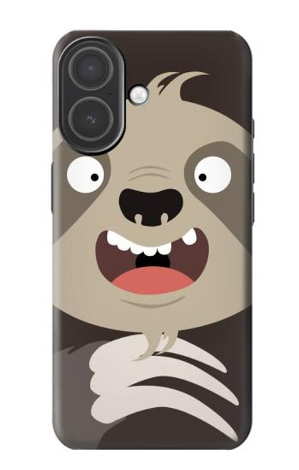 S3855 ナマケモノの顔の漫画 Sloth Face Cartoon iPhone 17 バックケース、フリップケース・カバー