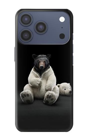 S0878 黒いくま Black Bear iPhone 17 Pro, 18 Pro バックケース、フリップケース・カバー
