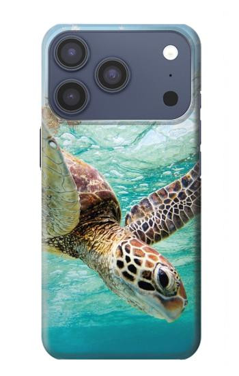 S1377 ウミガメ Ocean Sea Turtle iPhone 17 Pro, 18 Pro バックケース、フリップケース・カバー
