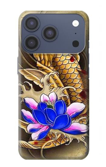 S1604 コイのタトゥー Carp Koi Fish Japanese Tattoo iPhone 17 Pro, 18 Pro バックケース、フリップケース・カバー
